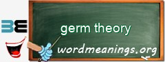 WordMeaning blackboard for germ theory